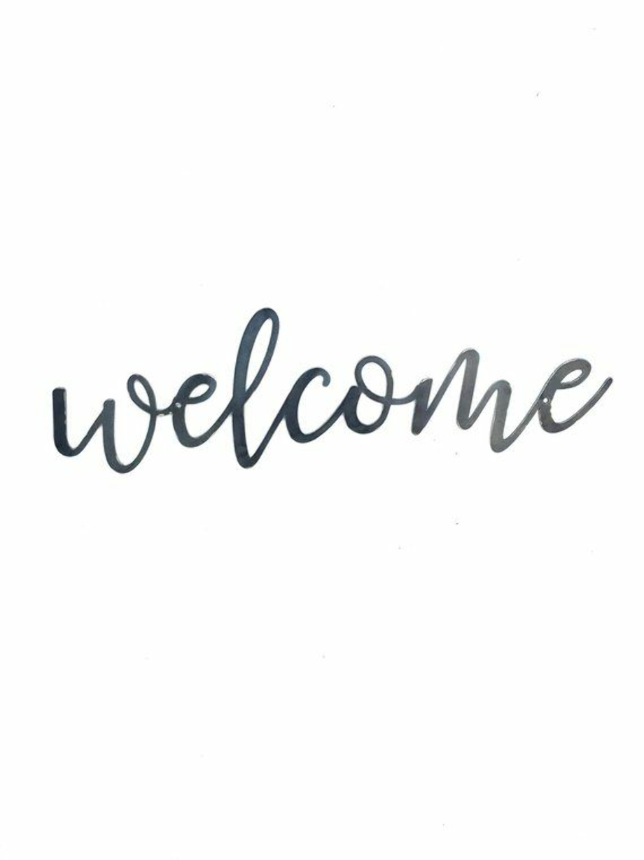 welcome clipart cursive