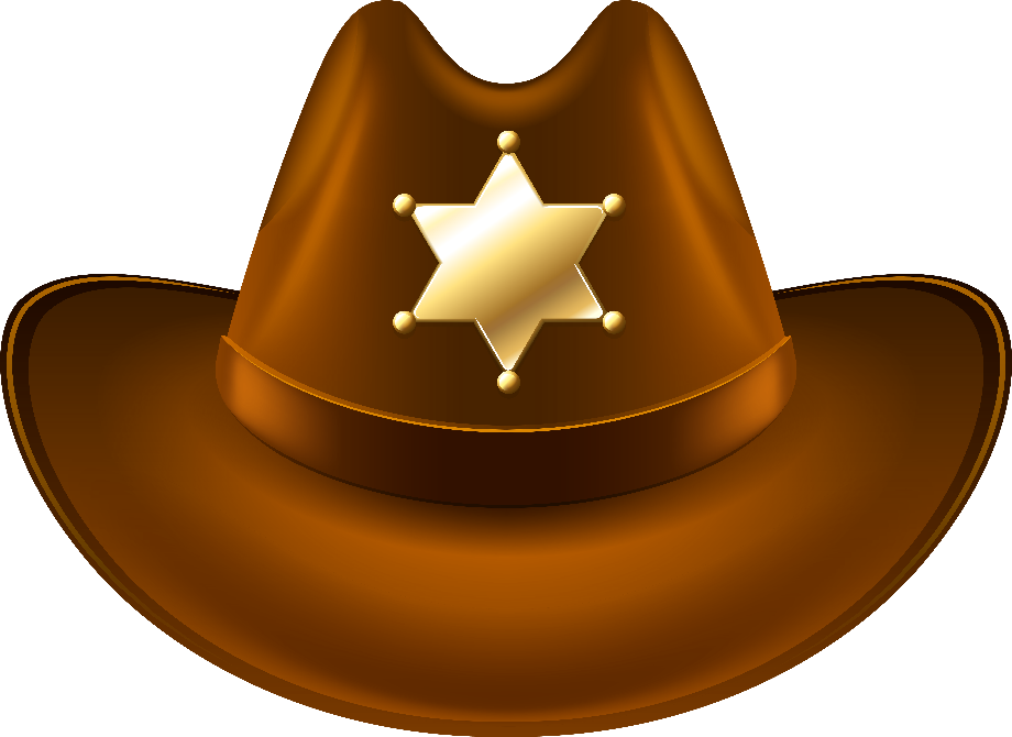 cowboy hat transparent gold