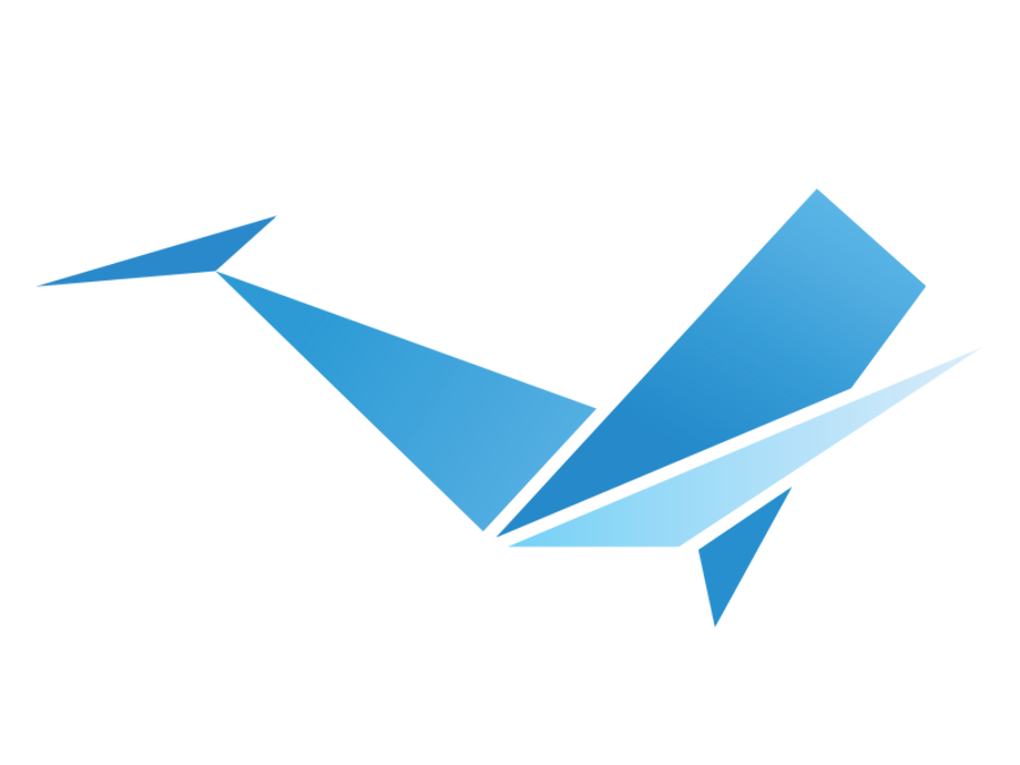whale logo geometric