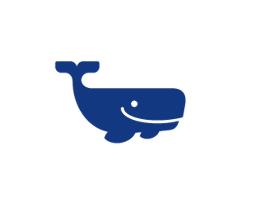 whale logo happy