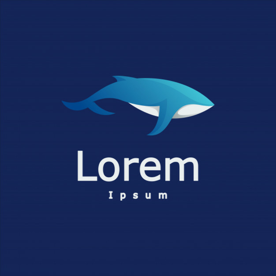 whale logo modern