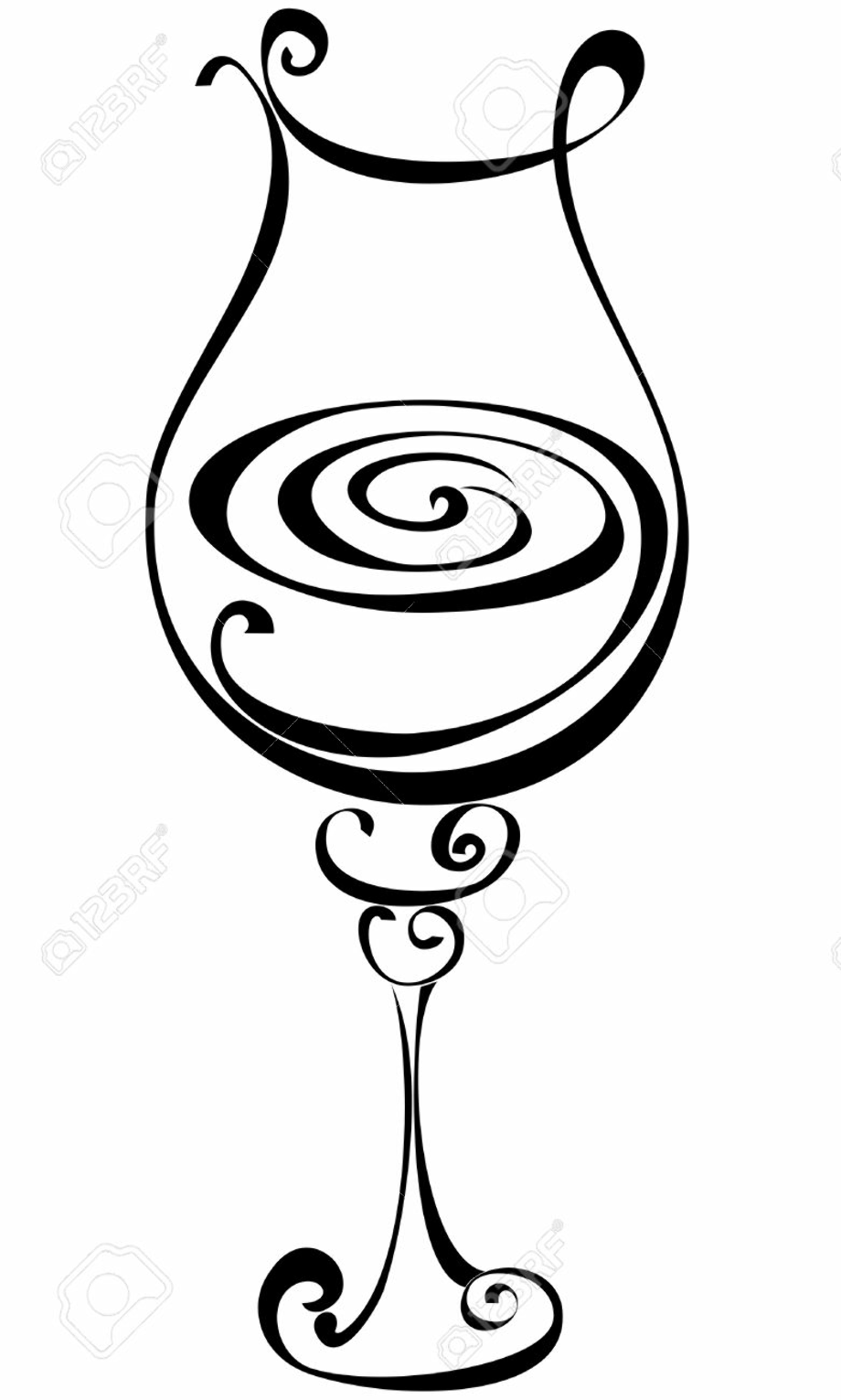 Download High Quality wine glass clipart line art Transparent PNG ...