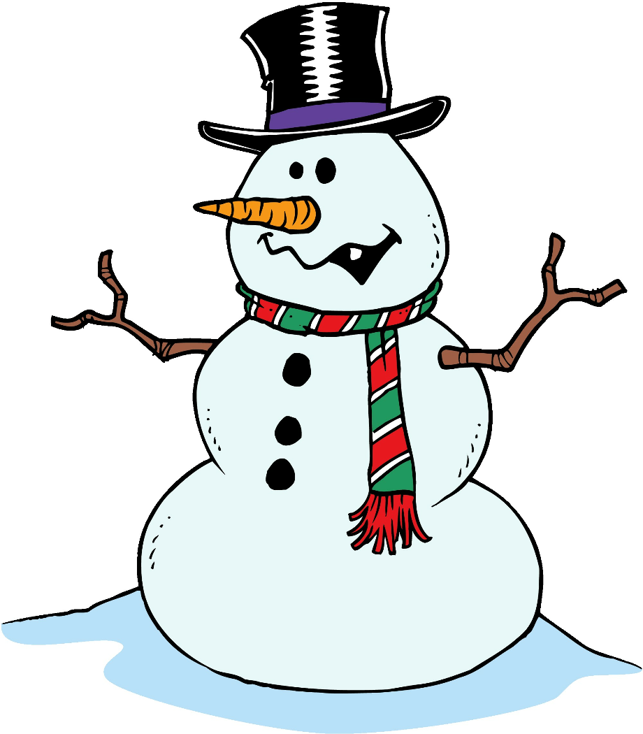 january clipart snowman