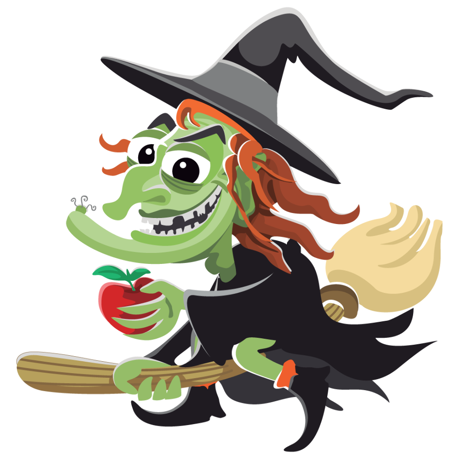 witch clipart angry