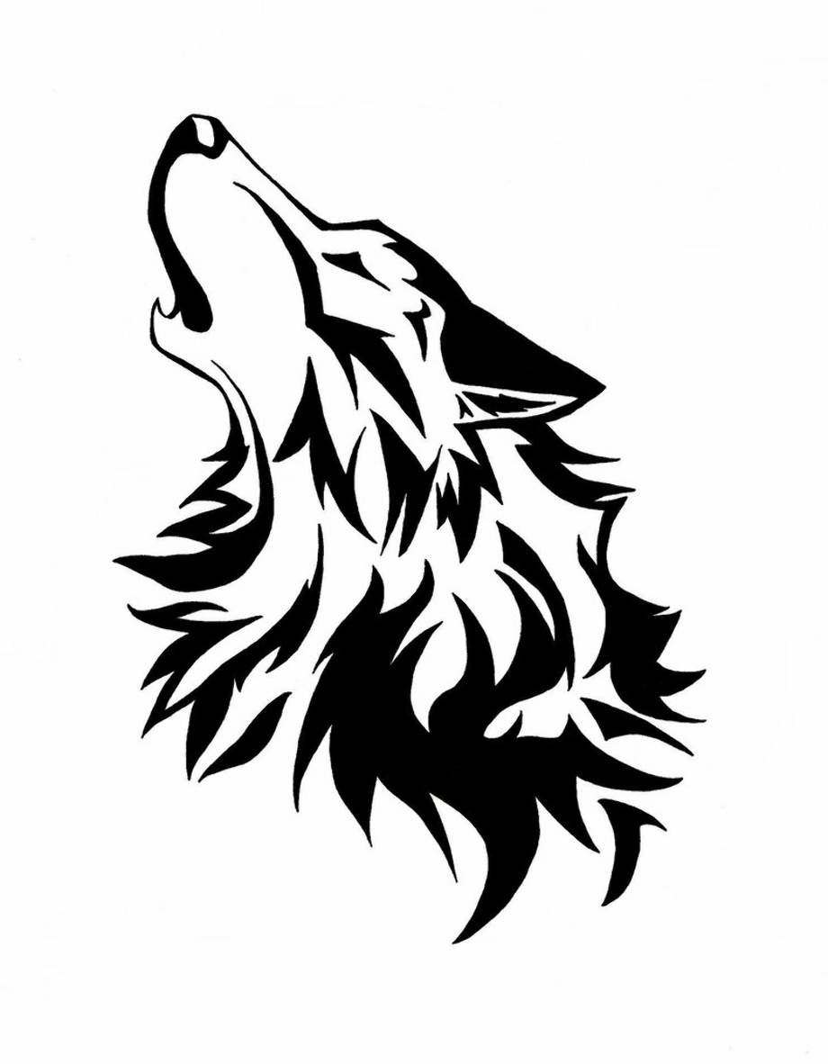 wolf clipart tribal