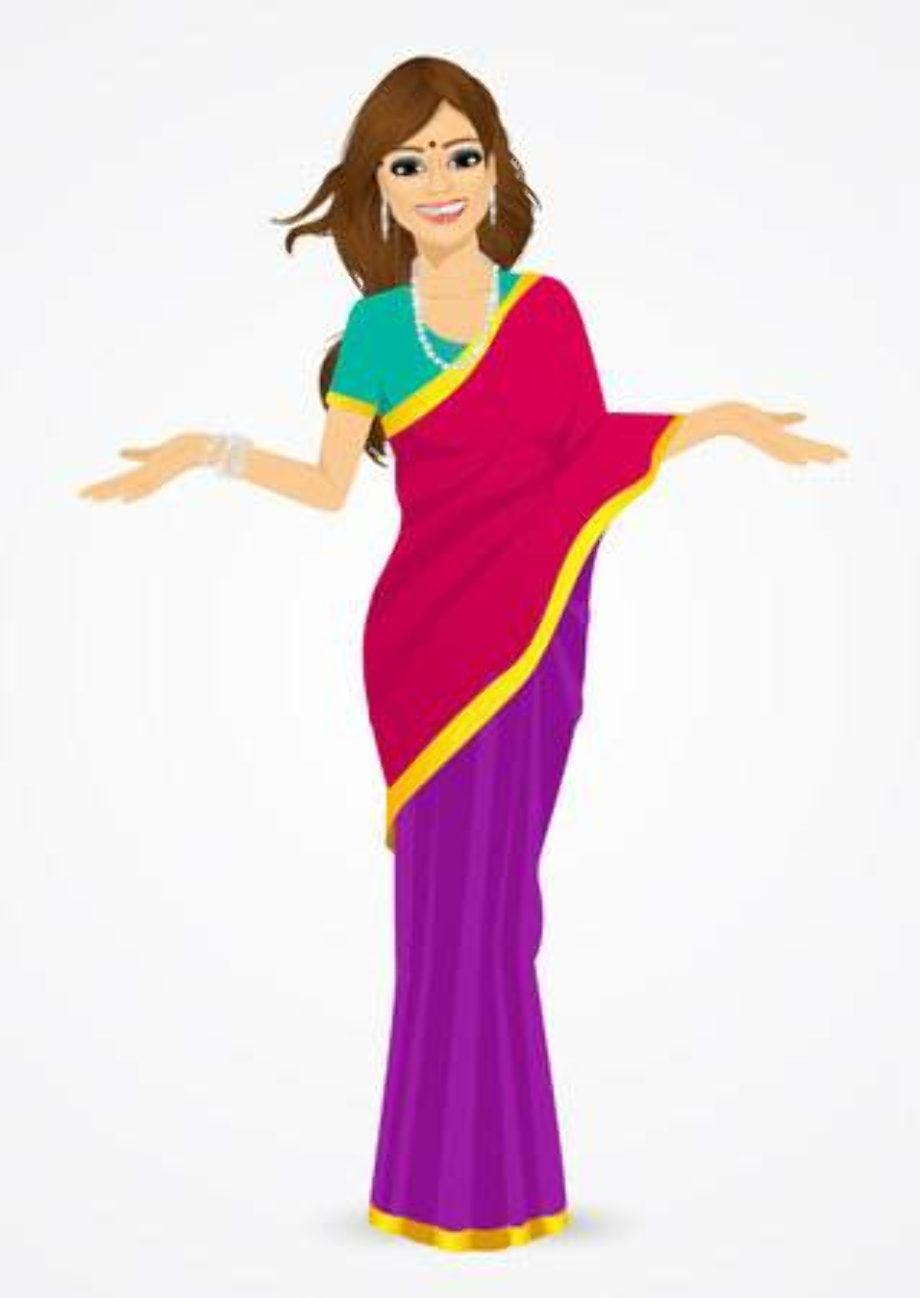 woman clipart saree