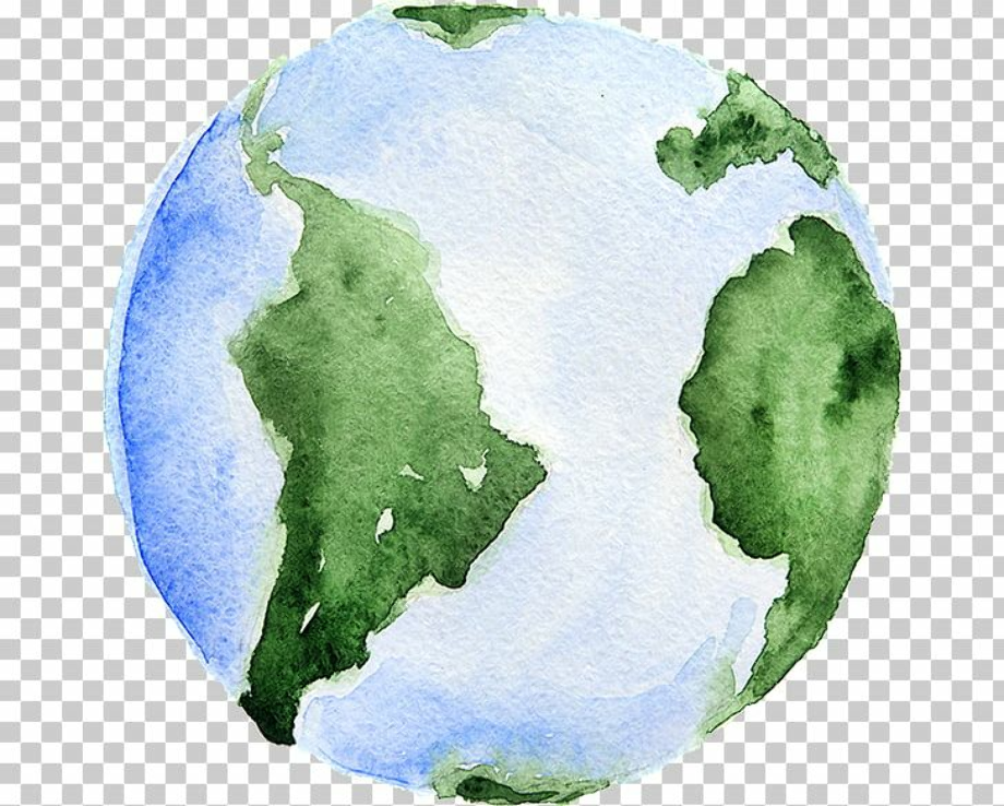 globe clipart watercolor