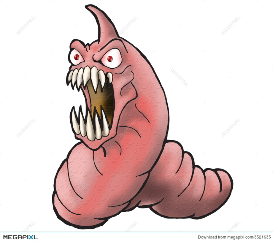worm clipart angry