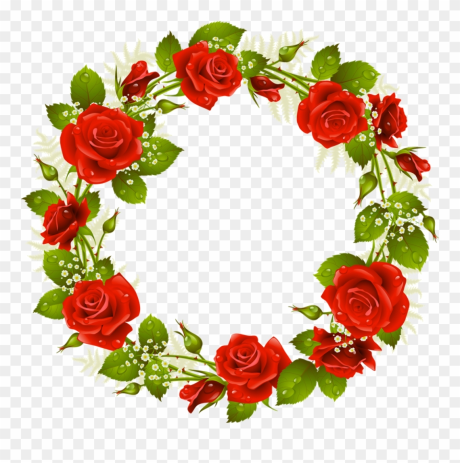 wreath clipart rose