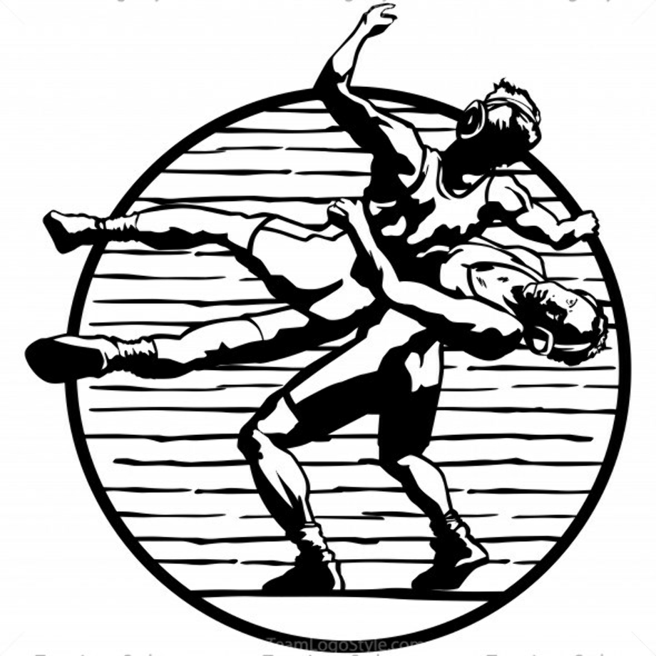 wrestling clipart logo