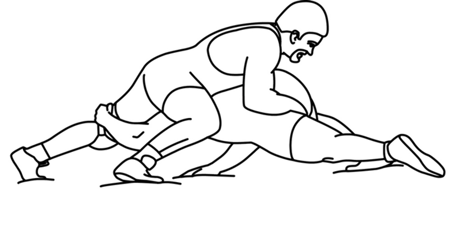 wrestling clipart pin
