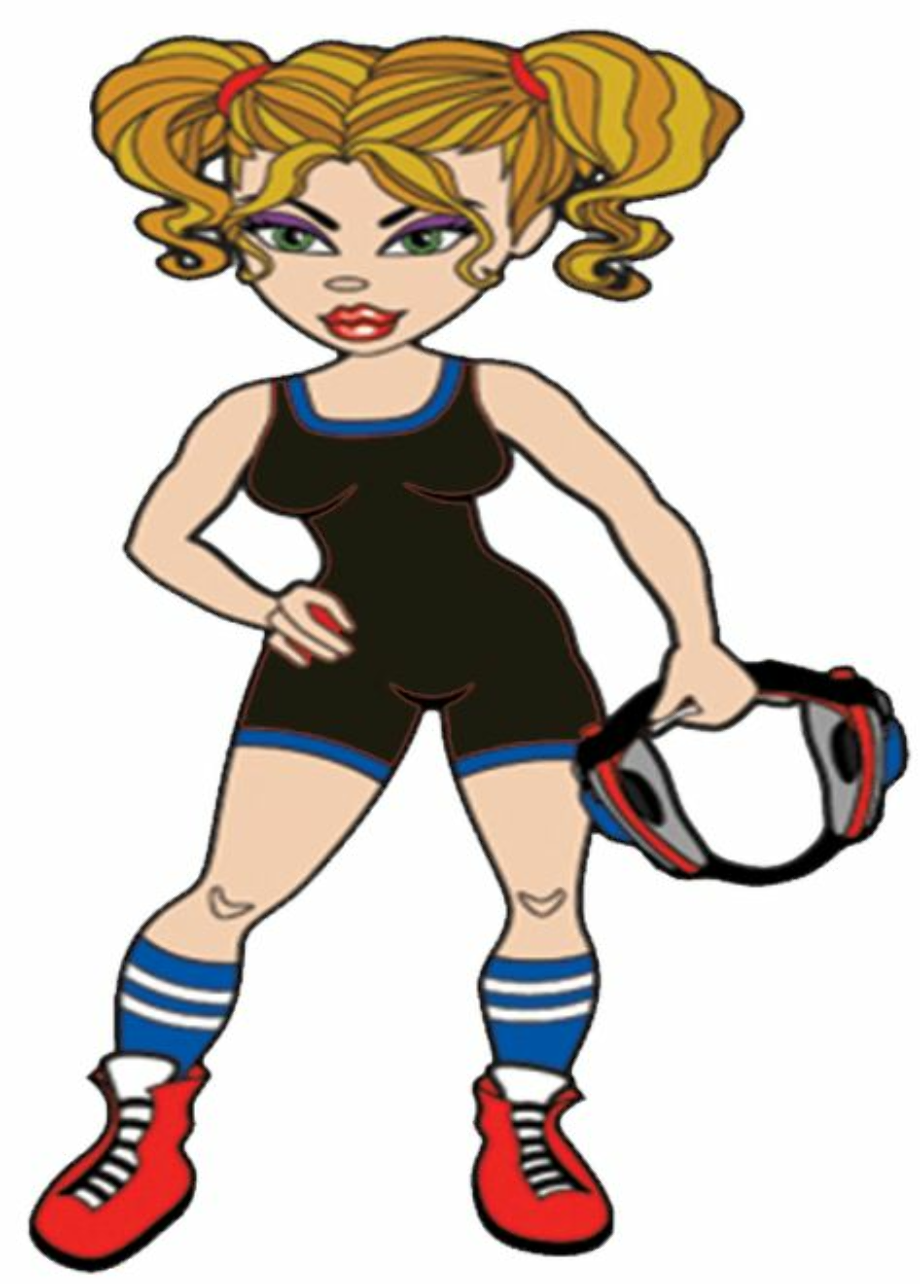 wrestling clipart woman