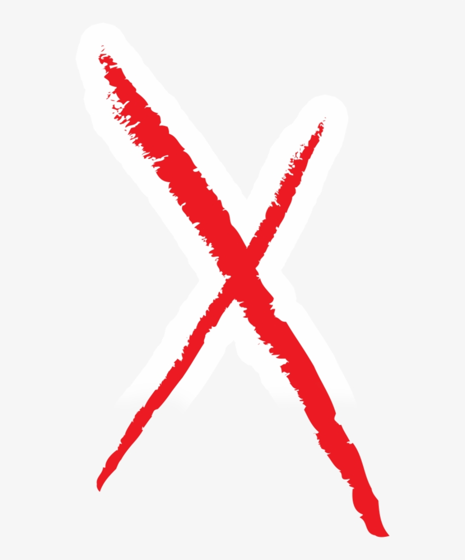 red x transparent invisible