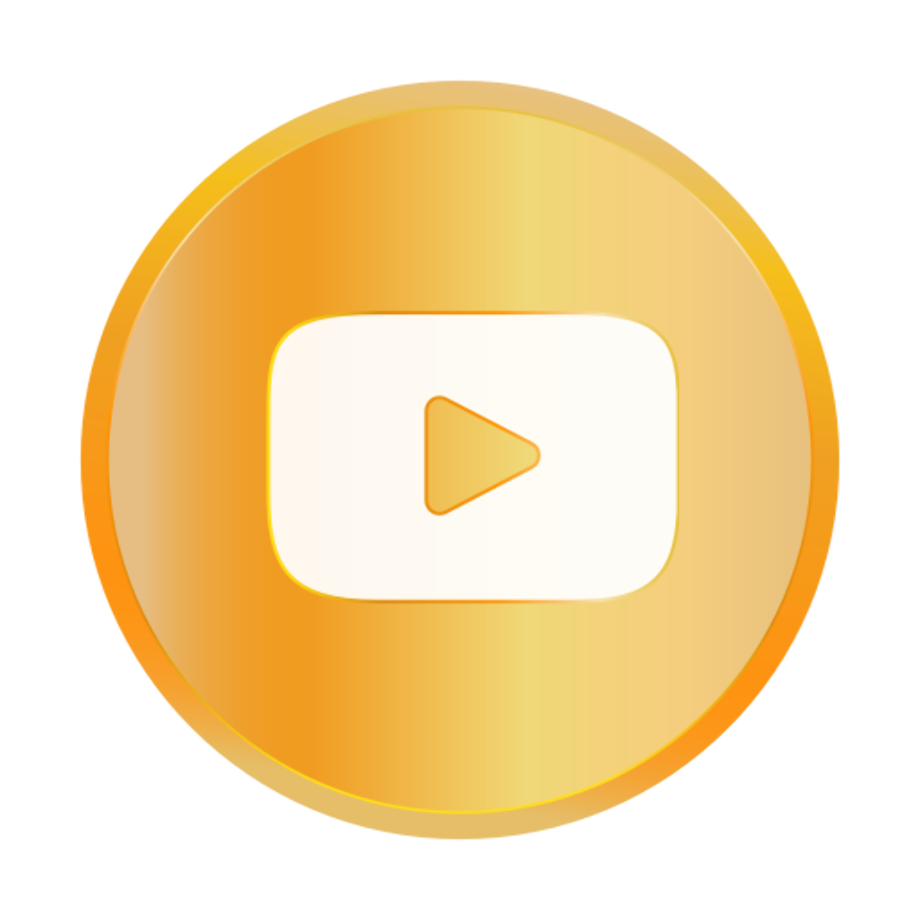 Download High Quality youtube transparent logo gold Transparent PNG