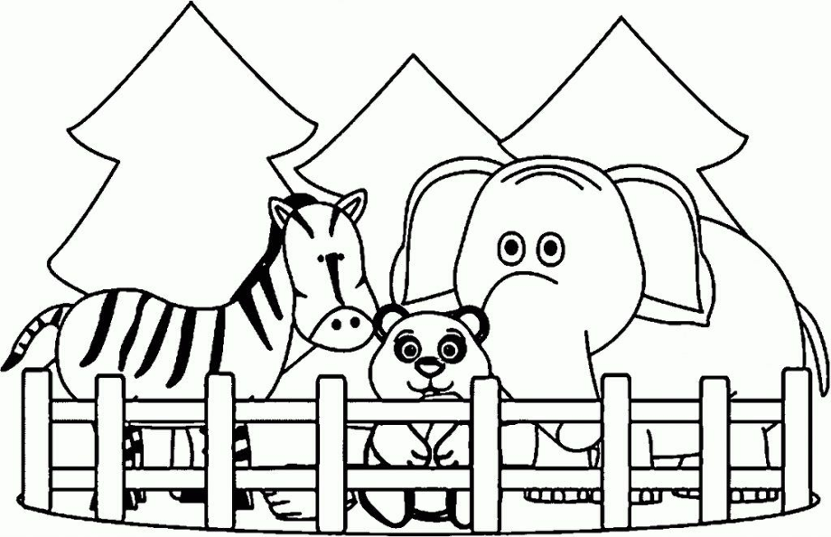 zoo clipart coloring