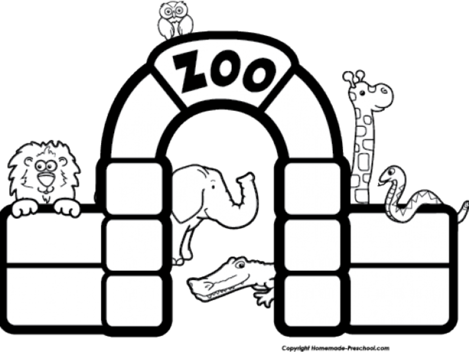 Download High Quality zoo clipart black and white Transparent PNG