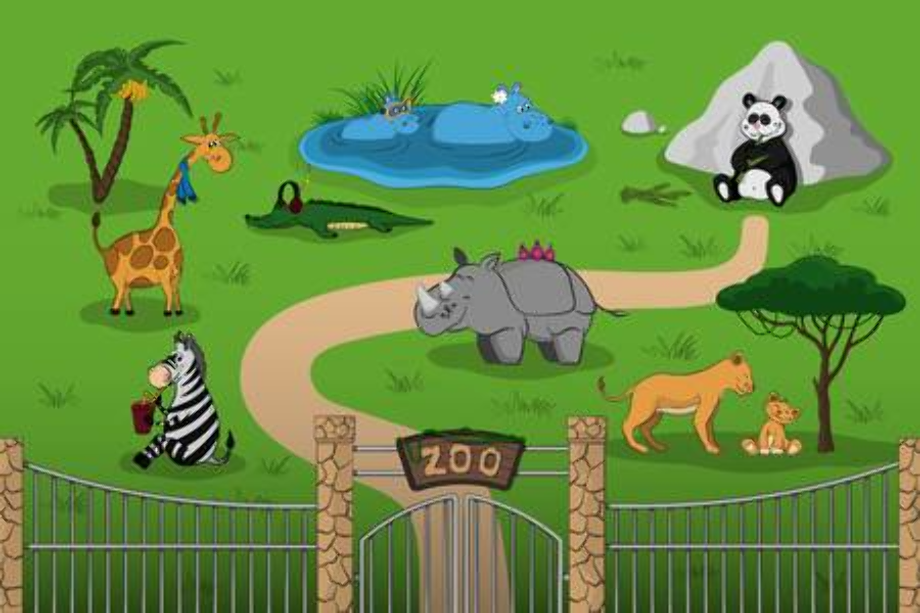 zoo clipart scene