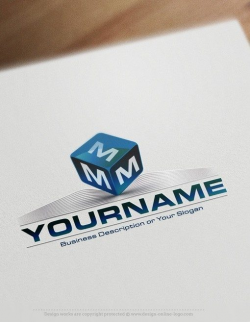 Exclusive Design: Buy 3D Initial Cube Logo + FREE Business Card