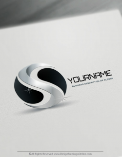 3D Logo Maker - Flowing 3D Yin Yang Logo Template