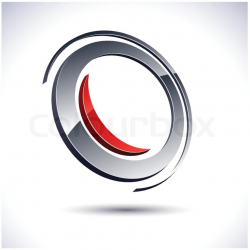 Abstract modern 3d round logo. Vector. | Stock vector ...