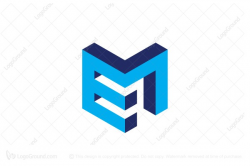 Exclusive Logo 117626, 3d Letter Em Logo