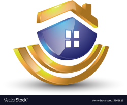 House modern 3d logo