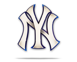 New York Yankees NY Logo 3D Metal Artwork