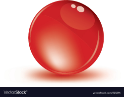 3d red ball