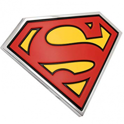 Fan Emblems Superman Logo 3D Car Emblem Black/Red/Yellow/Chrome, DC Comics  Automotive Sticker Decal Badge Flexes to Fully Adhere to Cars, Trucks, ...