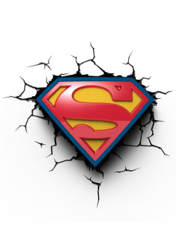 3D Deco Light Superman logo