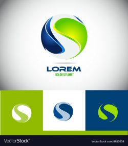 Sphere letter S 3d logo