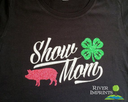 Glitter SHOW MOM 4H Womens Shirt, Choice of Animal, Show Mom ...