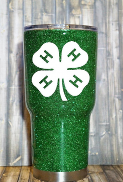 4-H Logo Glitter Tumbler | Products | Tumbler, Tumbler ...