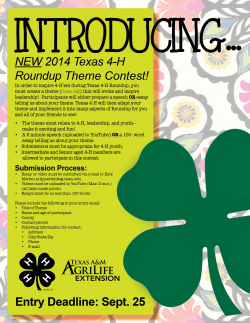 Introducing the NEW Texas 4-H Roundup THEME Contest ...