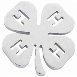 4-H Clover Emblem Lapel Pin - Silver