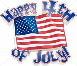 Happy 4th Of July Around Our Flag | Independence Day Word Art