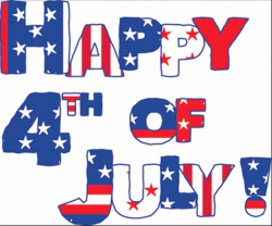 Happy 4th of July! Digital Sign & Fireworks Patriotic Clipart ...