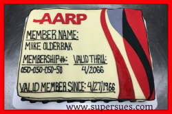 AARP card themed sheet cake for a 50th birthday. in 2019 ...