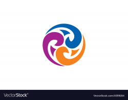 Decorative circle swirl abstract logo