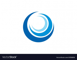 Circle swirl wave abstract logo