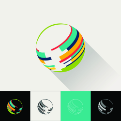 Circular company logos abstract vector 02 free download