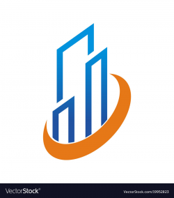 Building abstract construction business logo