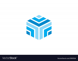 2D abstract geometry line construction logo