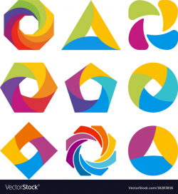 Abstract logo shape design