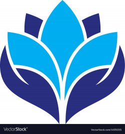 Lotus flower abstract logo design template