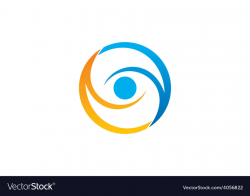 Circle vision eye abstract logo