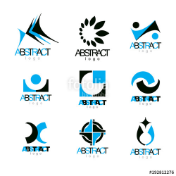 Set of vector abstract colorful geometric shapes. Business ...