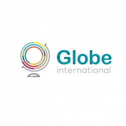 Abstract logo with globe Vector | Free Download