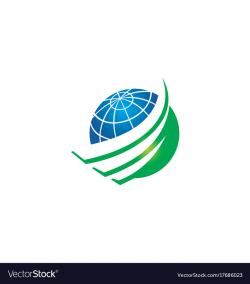 Earth globe sphere abstract logo