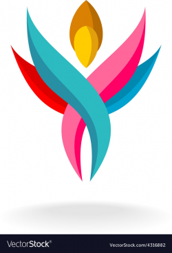 Abstract human figure logo template